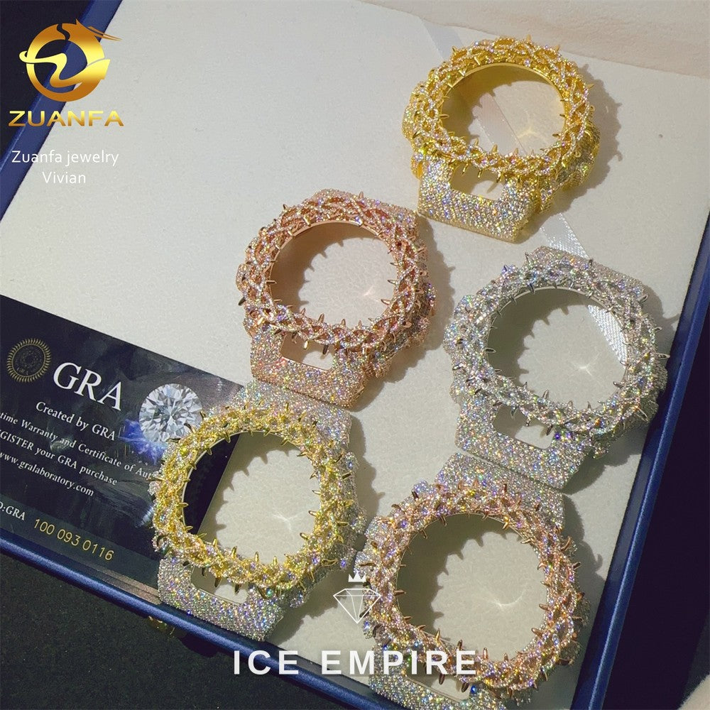 Iced Out 925 Silver Moissanite Watch