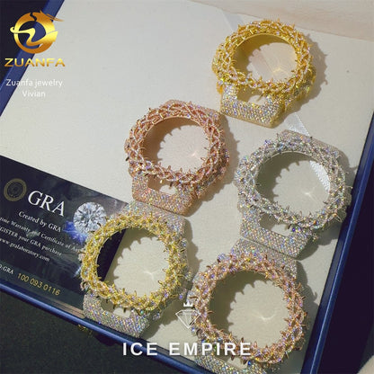 Iced Out 925 Silver Moissanite Watch