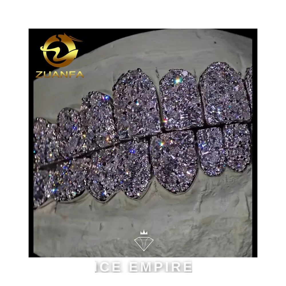 Iced Out Gold Plated Moissanite Grillz