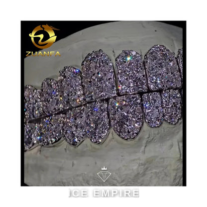 Iced Out Gold Plated Moissanite Grillz