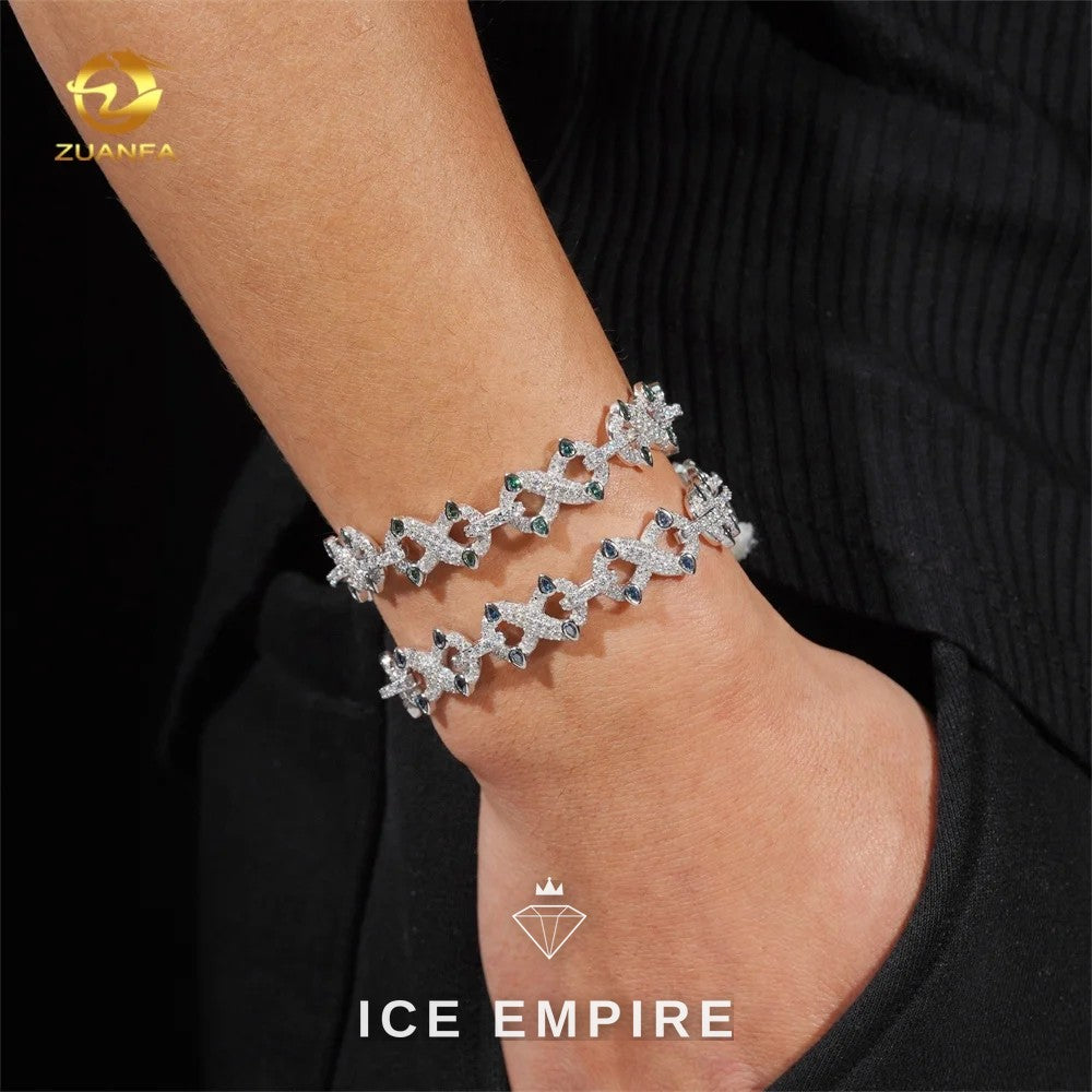 Iced Out Rose Gold Plated Moissanite Cuban Chain