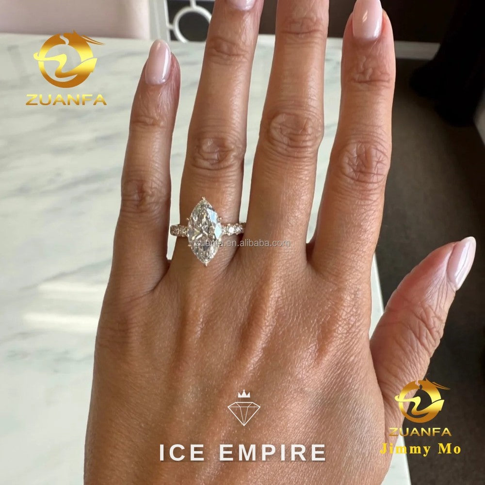 Iced Out 10K Gold Lab Grown Diamond Engagement Ring