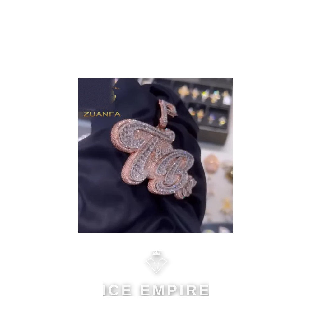 Iced Out Baguette Rose Gold Plated Cuban Chain