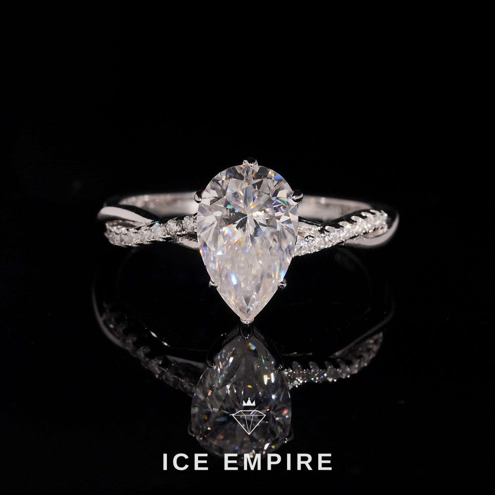 Iced Out Gold Plated Moissanite Wedding Band