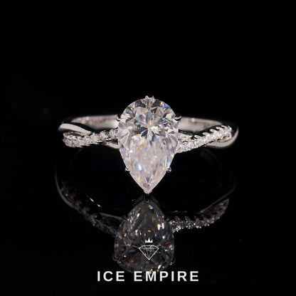 Iced Out Gold Plated Moissanite Wedding Band