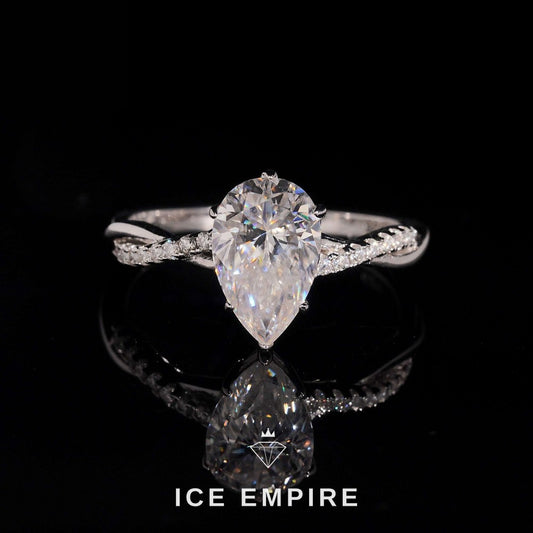 Iced Out Gold Plated Moissanite Wedding Band