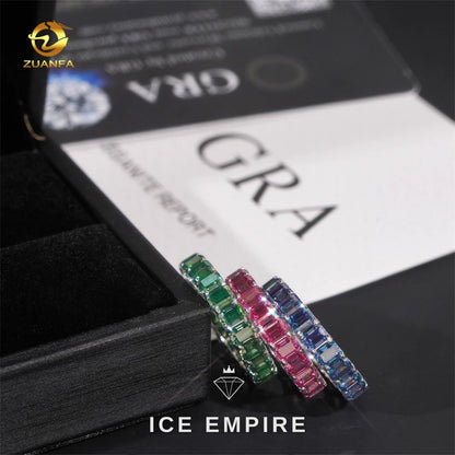 Iced Out 925 Silver Moissanite Ring