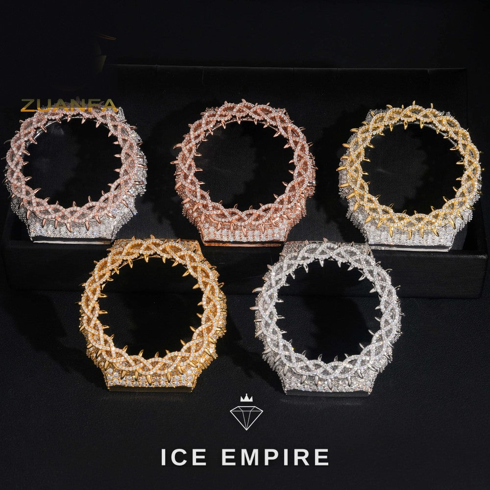Iced Out 925 Silver Moissanite Watch