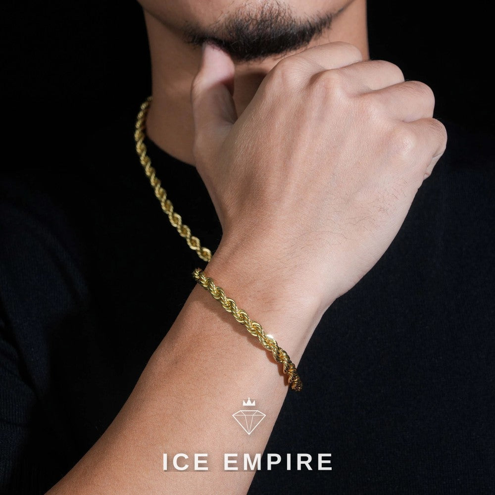 Iced Out Rose Gold Plated Moissanite Cuban Chain