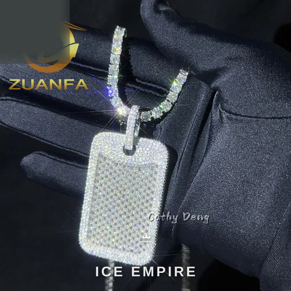 Iced Out Rose Gold Plated Moissanite Pendant