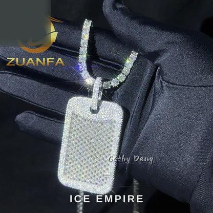 Iced Out Rose Gold Plated Moissanite Pendant