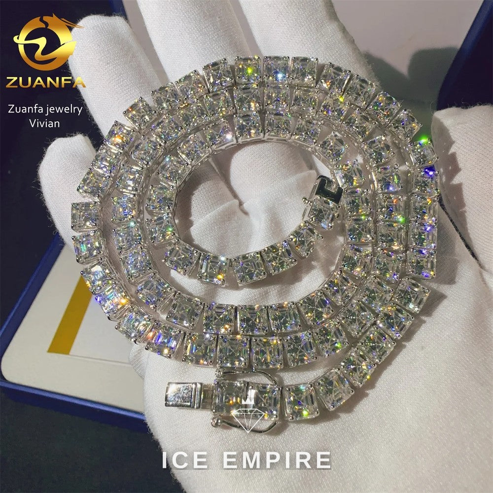 Iced Out Rose Gold Plated Moissanite Cuban Chain