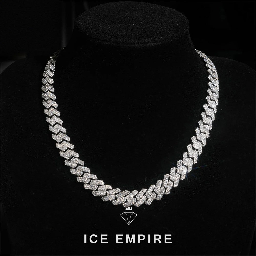 Iced Out Rose Gold Plated Moissanite Cuban Chain