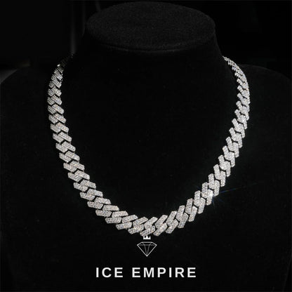 Iced Out Rose Gold Plated Moissanite Cuban Chain