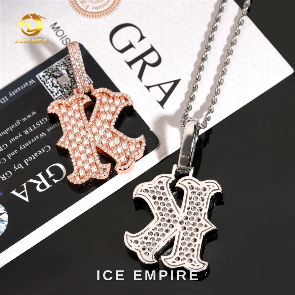 Iced Out Rose Gold Plated Moissanite Pendant