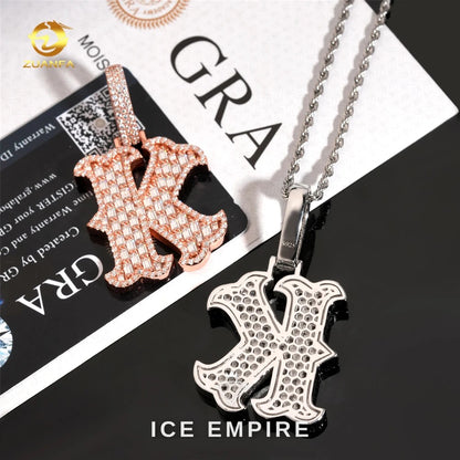 Iced Out Rose Gold Plated Moissanite Pendant