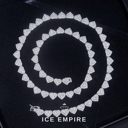 Iced Out Rose Gold Plated Moissanite Cuban Chain