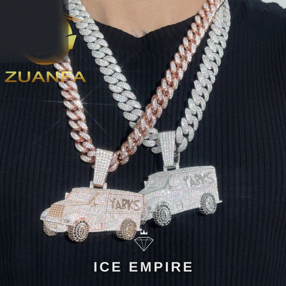 Iced Out Rose Gold Plated Pendant