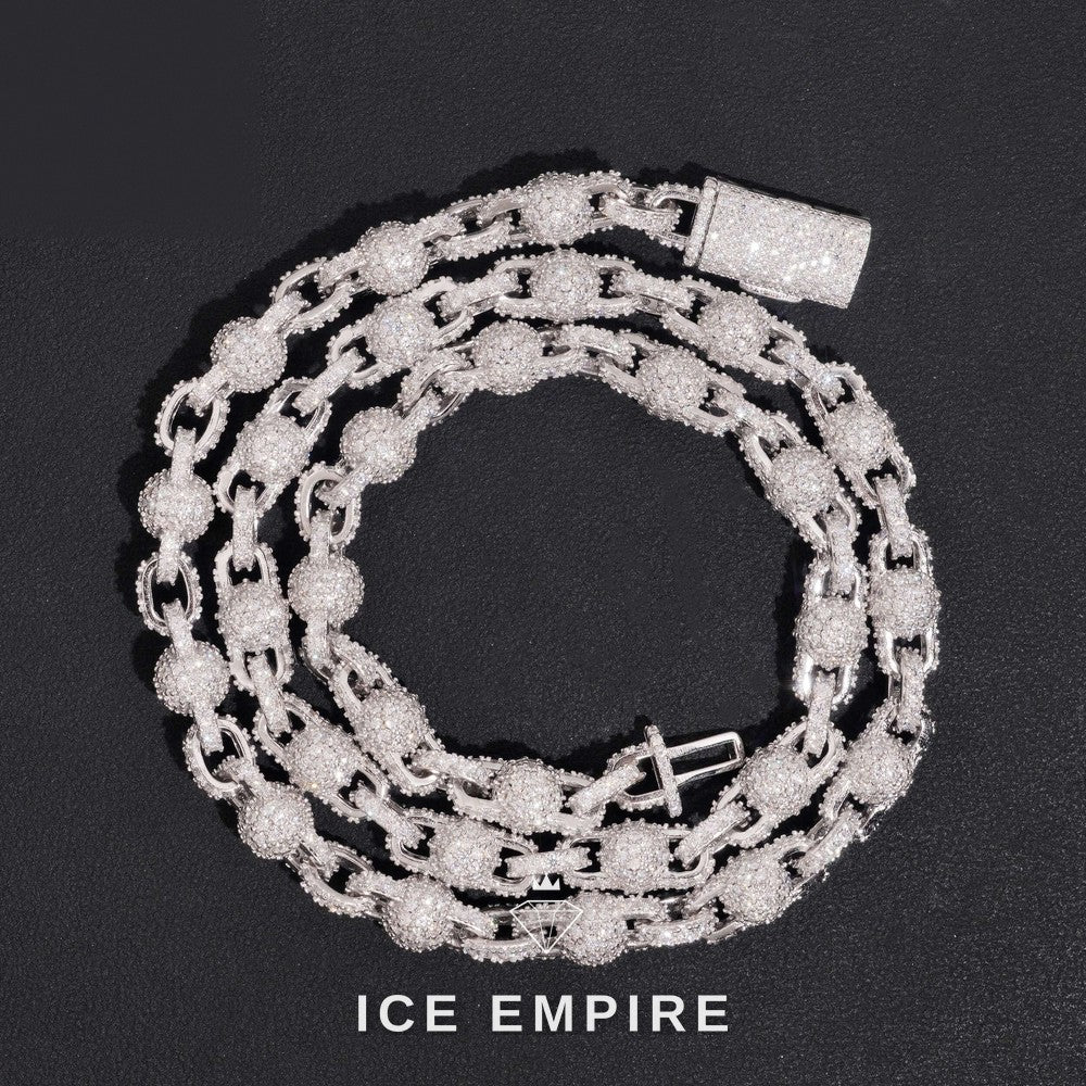 Iced Out Rose Gold Plated Moissanite Cuban Chain