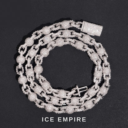 Iced Out Rose Gold Plated Moissanite Cuban Chain