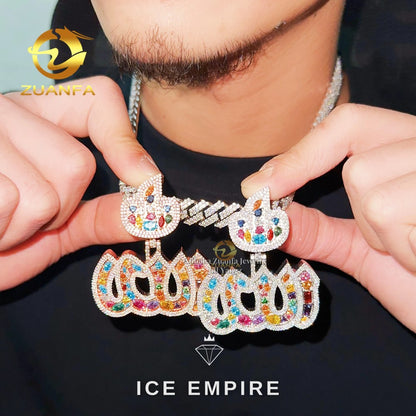 Iced Out 925 Silver Moissanite Pendant