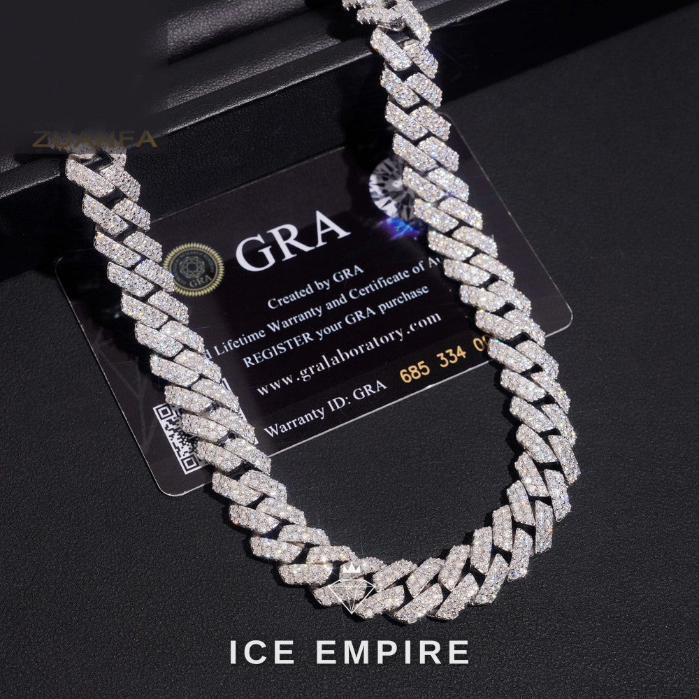 Iced Out Gold Plated Moissanite Cuban Chain