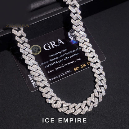 Iced Out Gold Plated Moissanite Cuban Chain