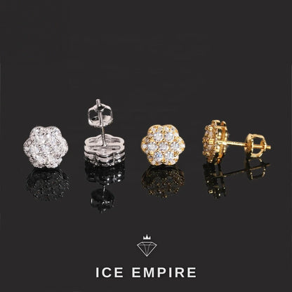 Iced Out 925 Silver Moissanite Earrings
