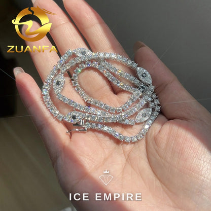 Iced Out Rose Gold Plated Moissanite Cuban Chain