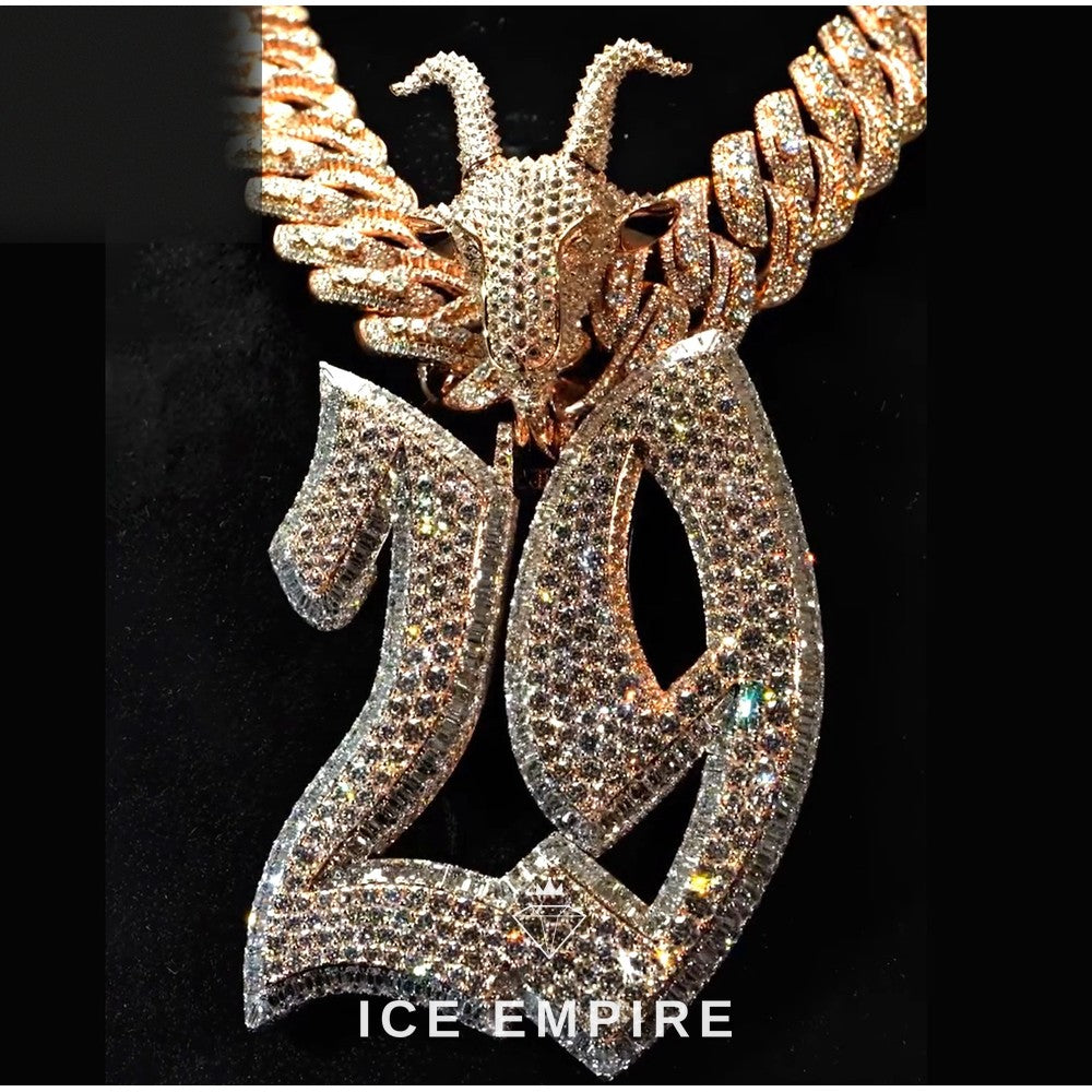 Iced Out 925 Silver Moissanite Pendant