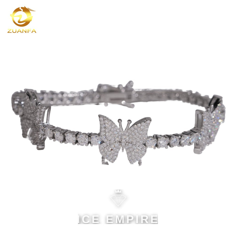 Iced Out 925 Silver Moissanite Tennis Bracelet