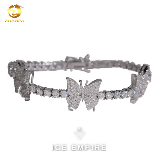 Iced Out 925 Silver Moissanite Tennis Bracelet