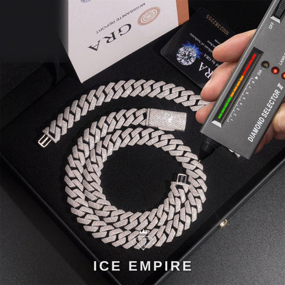 Iced Out Rose Gold Plated Moissanite Cuban Chain