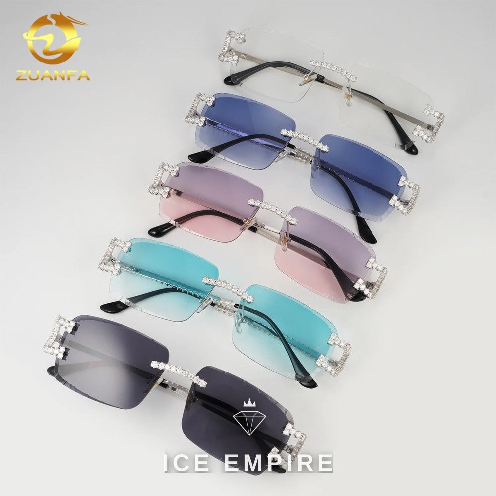 Iced Out 925 Silver Moissanite Glasses
