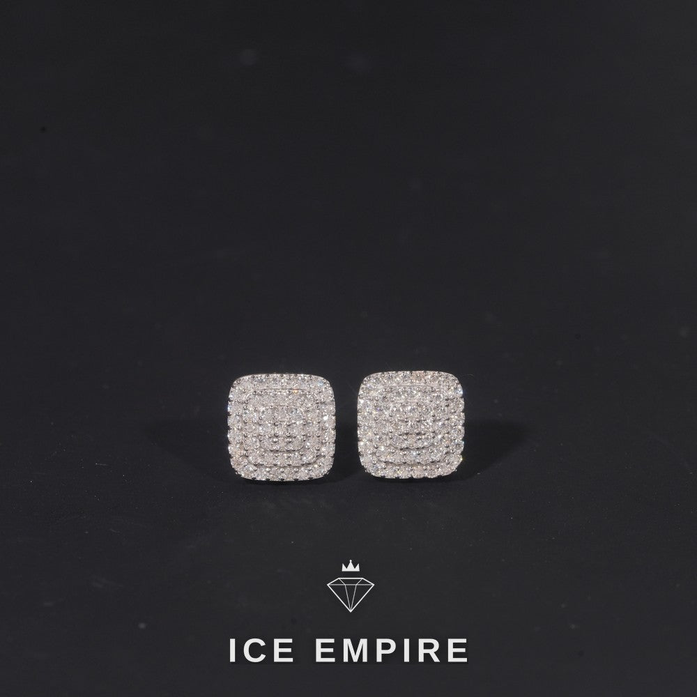 Iced Out 925 Silver Moissanite Earrings