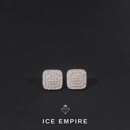 Iced Out 925 Silver Moissanite Earrings