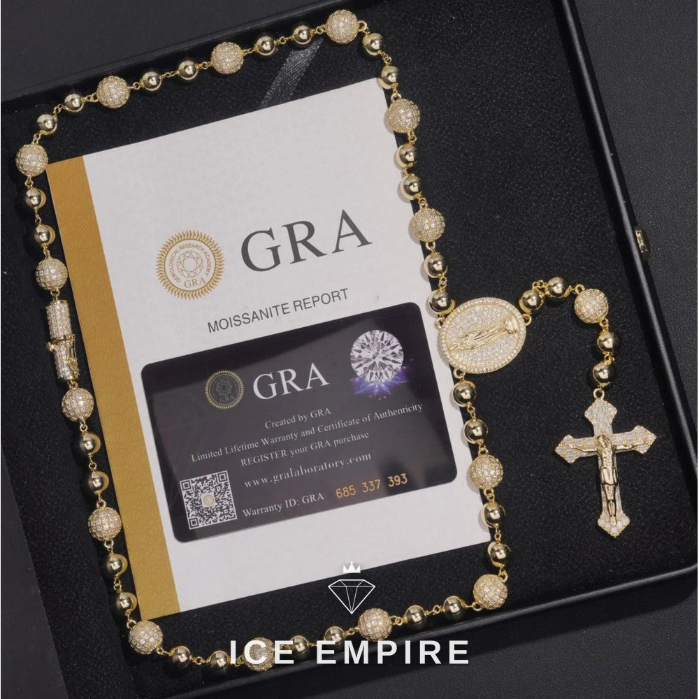 Iced Out Rose Gold Plated Moissanite Cuban Chain
