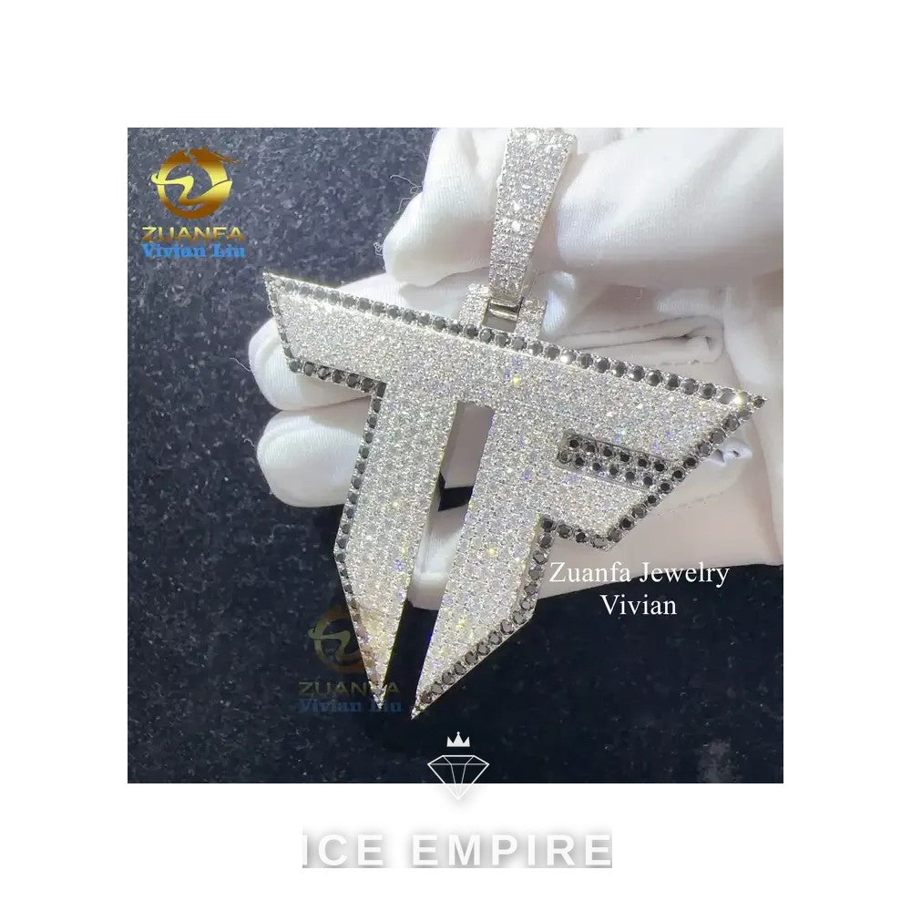 Iced Out Rose Gold Plated Moissanite Pendant