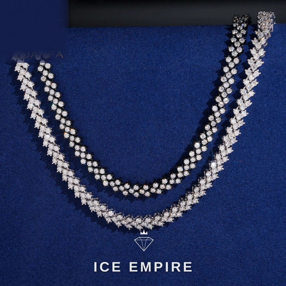 Iced Out Gold Plated Moissanite Cuban Chain