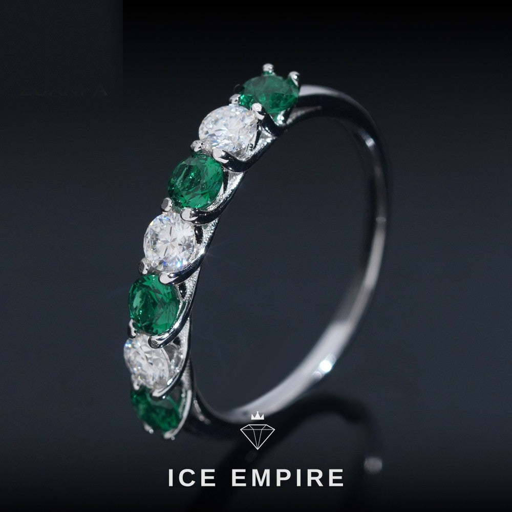 Iced Out 925 Silver Lab Grown Diamond Engagement Ring