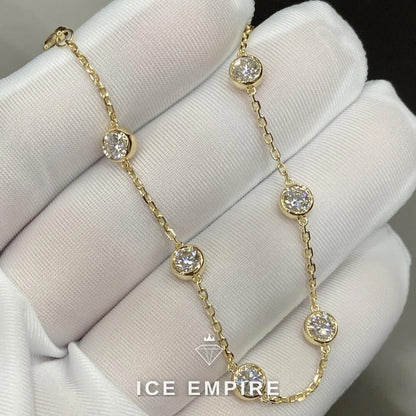 Iced Out 18K Gold Lab Grown Diamond Tennis Bracelet