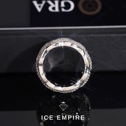Iced Out 925 Silver Moissanite Ring