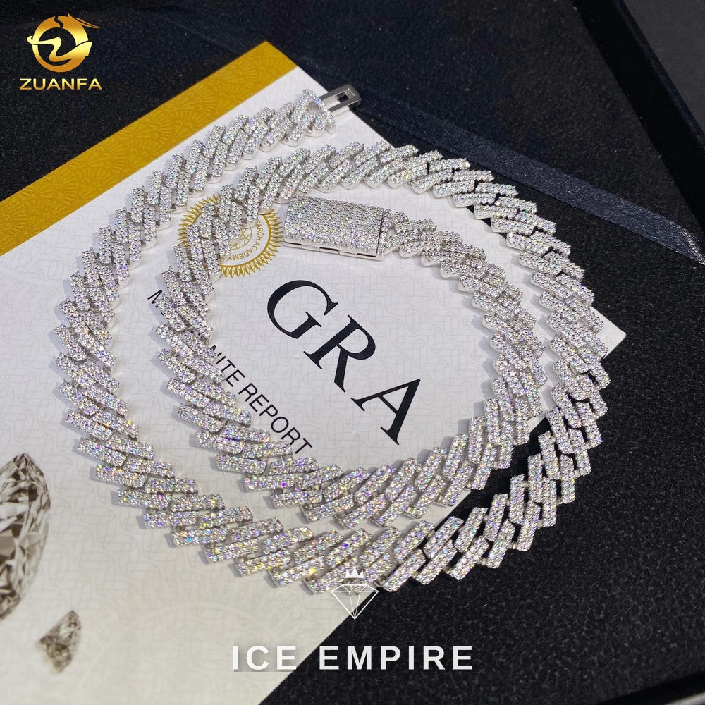 Iced Out Rose Gold Plated Moissanite Cuban Chain