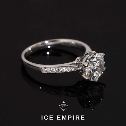 Iced Out 925 Silver Lab Grown Diamond Wedding Band