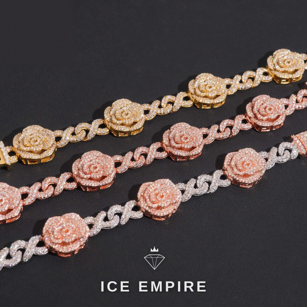 Iced Out 925 Silver Moissanite Cuban Chain