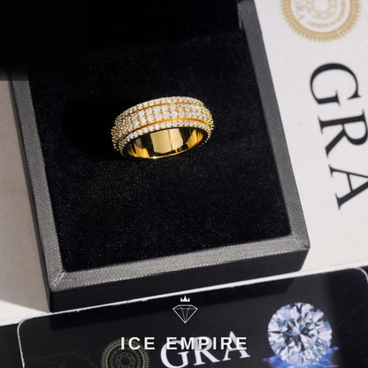 Iced Out 925 Silver Moissanite Ring