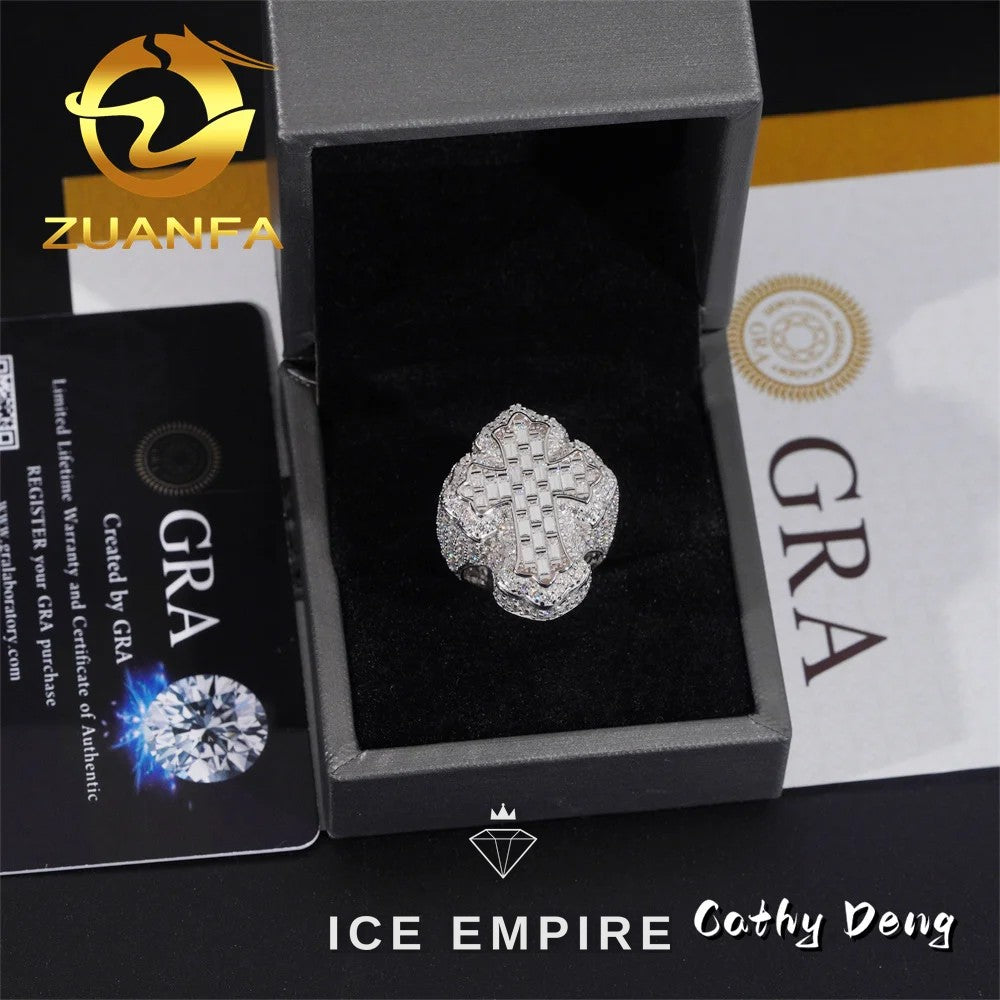 Iced Out 925 Silver Moissanite Cuban Chain