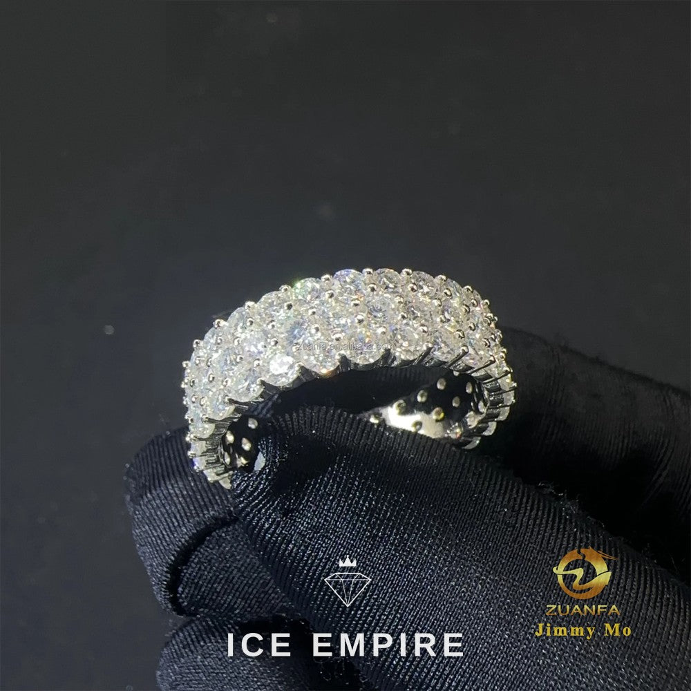 Iced Out Gold Plated Moissanite Ring