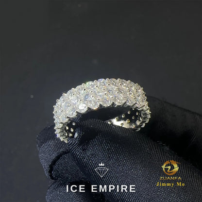 Iced Out Gold Plated Moissanite Ring