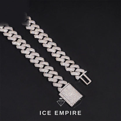 Iced Out Rose Gold Plated Moissanite Cuban Chain